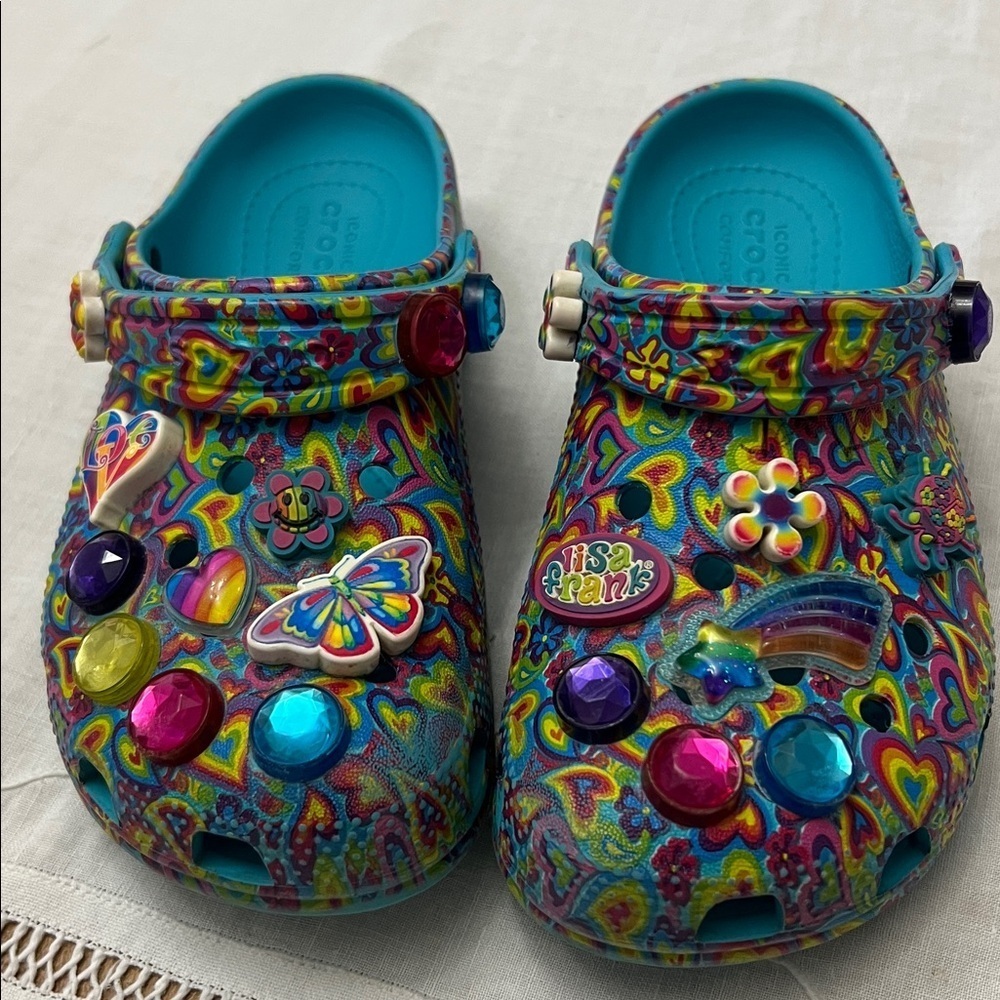 ๐๏ธBOGO FREE CROCS Lisa Frank hearts design size C13 - Picture 10 of 11